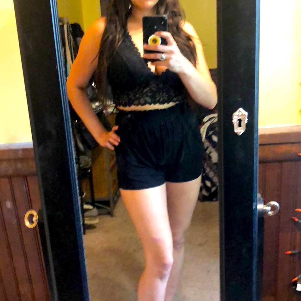 Black comfy hippie shorts